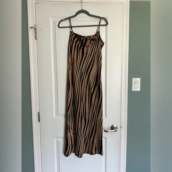 Banana Republic Zebra Animal Print Slip Dress Size 4 - Picture 5 of 7